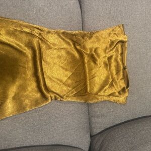 Elegant Gold Women's Long Dress